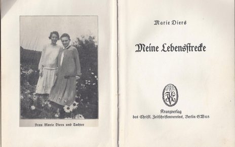 Marie Diers, Titelblatt von "Meine Lebensstrecke"